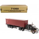 (Free shipping) Kenworth T880 SBFA Tandem Day Cab Truck with and 40' Dry goods sea container - DM - 1/50 - 71060