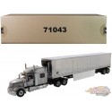 (Free shipping) International LoneStar Sleeper with 53' Refrigerated Van  Silver - DM  1/50 -  71043