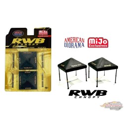 Canopy RWB - Black Set - 6-piece metal set - American Diorama - 1/64 - AD-2418 Passion Diecast