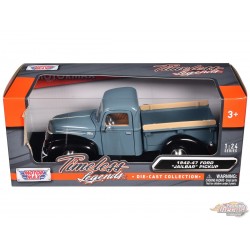 1942-47 Ford Jailbar Pickup - Bleu - Timeless Legends - Motormax 1-24 - 79388 BL - Passion Diecast