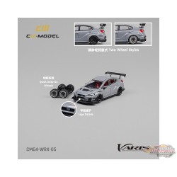 Subaru WRX Varis Widebody 2.0 - Gris - Limited Edition - CM Model - 1:64 - CM64-WRX-05 Passion Diecast