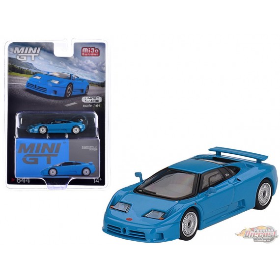 Bugatti EB110 GT Blu Bugatti - Mini GT - 1:64 - MGT00644 Passion Diecast