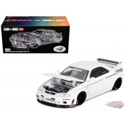 Kaido★House - Nissan Skyline GT-R (R33) Greddy GR33 V1 - White - Mini GT - Mijo Exclusives - 1/64 - KHMG113