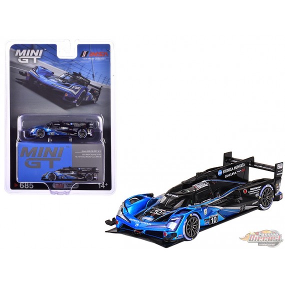 Acura ARX-06 GTP No.10 Konica Minolta Acura ARX-06 2023 IMSA Daytona 24 Hrs - Mini GT - 1:64 - MGT00685 Passion Diecast