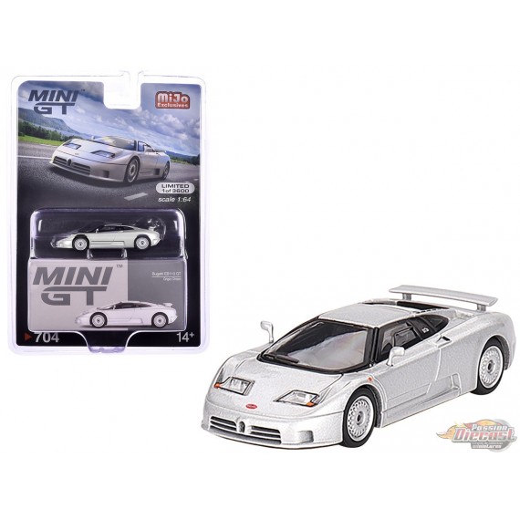 Bugatti EB110 GT Grigio Chiaro - Mini GT - 1:64 - MGT00704 Passion Diecast