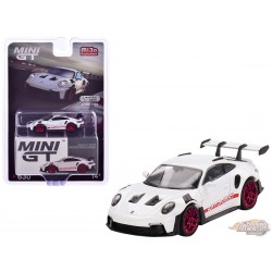 Porsche 911 (992) GT3 RS White with Pyro Red Accent Package - Mini GT - 1:64 - MGT00630 Passion Diecast