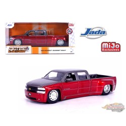 1999 Chevrolet Silverado Dually Stock Wheels - Deux tons M rouge avec gris - Just Trucks - Jada - 1/24 - 35589