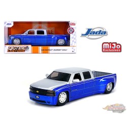 1999 Chevrolet Silverado Dually Stock Wheels - Bleu bicolore avec argent - Just Trucks - Jada - 1/24 - 34783