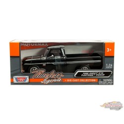 1966 Chevrolet C10 Fleetside Pickup Black - Timeless Legends - Motormax 1-24 - 73355AC-BK