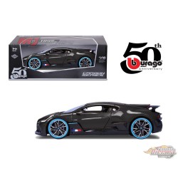 Bugatti Divo - Série Carbone - Édition limitée 50e anniversaire - Bburago 1/18 - 18-11101 Passion Diecast 