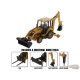 Caterpillar 420 XE Backhoe Loader with 4 Additional Tools-  Diecast Master 1/64 - 85765