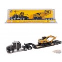 Kenworth T880s  40in-Sleeper Tandem Tractor / Lowboy Trailer and Cat 320D L Hydraulic Excavator -  Diecast Master 1/87 - 84420