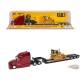 Peterbilt Model 579 UltraLoft Tandem Tractor / Lowboy Trailer and Cat D5M Dozer -  Diecast Master 1/87 -84419