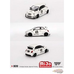 LB-WORKS x Abas Works ABARTH 595 Gara Blanc - Mini GT - 1:64 - MGT00809 Passion Diecast