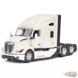 Kenworth  T680 Tracteur tandem avec cabine couchette à toit surélevé de 76 po  en Blanc  Metalique - Diecast Master 1/50 -71119