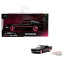 1969 Ford Mustang - Matte Black with Pink Stripe - Pink Slips - Jada 1/32 - 34853