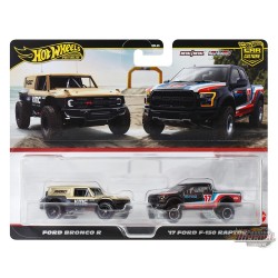 Car Culture Lot de 2 Ford Bronco R & Ford F-150 Raptor - Hot Wheels 1:64 - HRR77-956M - Passion Diecast