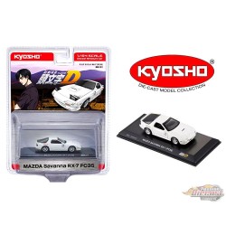 (Preorder) Initial D Mazda Savanna RX-7 FC3S - Blanc - Kyosho 1:64 - 07057A3B