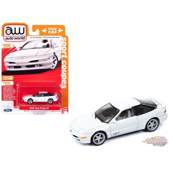 1993 Ford Probe GT in Gloss White - Auto World - 1/64 - AWSP158