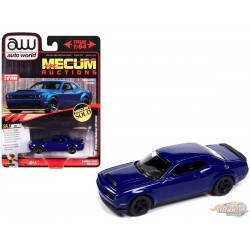 2018 Dodge Challenger SRT Demon in Indiglo Blue - Auto World - 1/64 - AWSP161