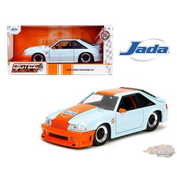 1989 Ford Mustang GT Gulf - Light Blue / Orange - Bigtime Muscle - Jada - 1/24 - 35208