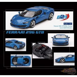 Ferrari 296 GTB Blu Corsa - BBR Models - 1:64 - BBRFER64004 Passion Diecast