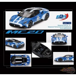 (Preorder) Maserati MC20 NO.1 Maserati Performance Experience - BBR Models - 1:64 - BBRDIE6408