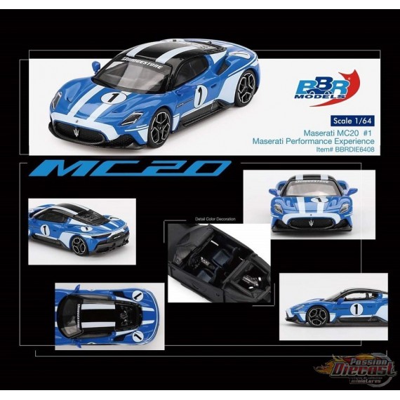 Maserati MC20 No.1 Maserati Performance Experience - BBR Models - 1:64 - BBRDIE6408 Passion Diecast