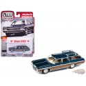 Chevrolet Kingswood 1970 en bleu Fatham - Auto World - 1/64 - AWSP169 B