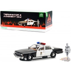 1987 Chevrolet Caprice  Police - Terminator 2  (1991) avec figurine Android en métal liquide T-1000  - Greenlight 1/18  - 19105