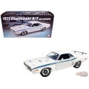 1971 Dodge Challenger R/T en blanc brillant avec bandes bleues Édition limitée - ACME - 1/18 - A1806027