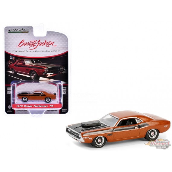 Dodge Challenger 1970 en orange - Barrett-Jackson 'Scottsdale Edition' Series 14 - 1/64 Greenlight - 37310 C