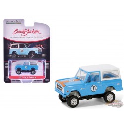 1971 Ford Bronco Custom SUV en bleu  - Barrett-Jackson 'Scottsdale Edition' Series 14 - 1/64 Greenlight - 37310 F