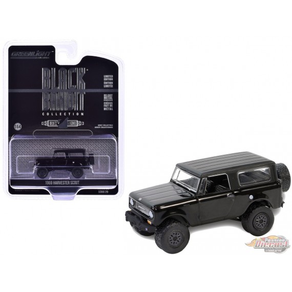 1969 Harvester Scout Lifted - Black Bandit Series 29 - 1/64 Greenlight - 28150 B