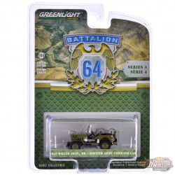 1942 Willy's MB Jeep - British Army Command Car - Battalion 64 Series 4 - 1/64 Greenlight - 61040 B