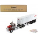 Western Star 4700 Day Cab Red with Skeletal Trailer and 40' OOCL  Shipping Container - Diecast Master - 1/50 - 71064