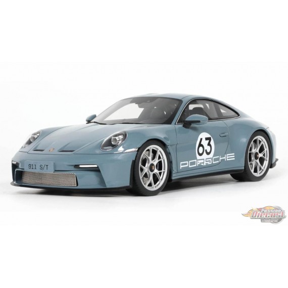 PORSCHE 911 S/T BLEU RIVAGE MÉTALLISÉ 2024 - 1/18 - GT SPIRIT - GT491