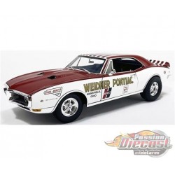 (Preorder) Weidner Pontiac Drag - Pontiac Firebird First Ram Air II 1968 en blanc et rouge - ACME - 1/18 - A1805221