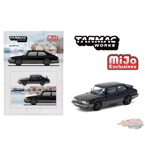 Saab 900 Turbo - Black - Tarmac Works - 1/64 - T64G-056-BK