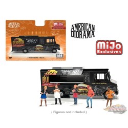 Food Truck The Burger Truck - Limited Edition MiJo Exclusives - American Diorama 1/64 - AD-70101 Passion Diecast