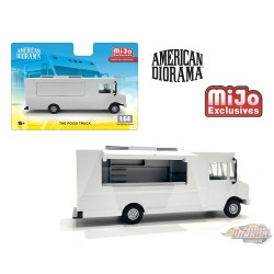 Food Truck Blanc Uni Truck - Limited Edition MiJo Exclusives - American Diorama 1/64 - AD-70200