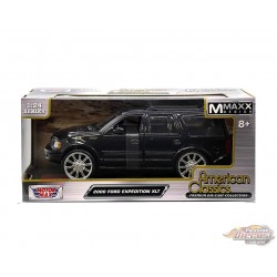 2000 Ford Expedition with Custom Wheels - Black - Motormax 1-24 - 73280 BLK - Passion Diecast 