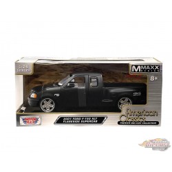 Ford F-150 XLT Flareside Supercab 2001 avec roues personnalisées - Noir mat - Motormax 1-24 - 73284 MXBLK