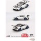 Porsche 911 (992) GT3 RS Weissach Package Blanc avec Bleu Indigo - Mini GT - 1:64 - MGT00853 Passion Diecast
