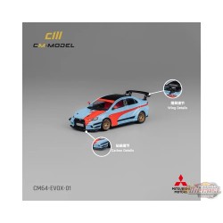 Mitsubishi Lancer EvoX Varis Widebody - Bleu - Limited Edition - CM Model - 1:64 - CM64-EVOX-01 Passion Diecast