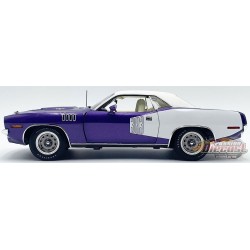 1971 383 Plymouth Cuda HT violet avec dessus en vinyle - Production estimée 400 pièces - ACME - 1/18 - A1806135VT