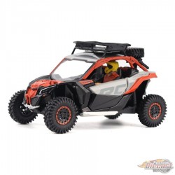 Can-Am Maverick X3 X rs Turbo RR Side-by-Side ATV in Chalk Gray and Magma Red - Diecast Master 1/32 - 60003 - Passion Diecast 