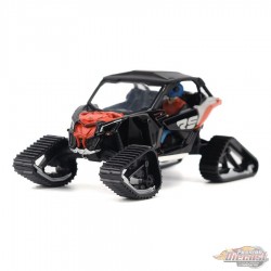 Can-Am Maverick X3 X rs Turbo RR Side-by-Side ATV with Tracks Chalk Gray and Magma Red - Diecast Master 1/32 - 60004