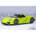 Porsche 918 Spyder Weissach Package (Vert acide) - Autoart 1/18 - 77921