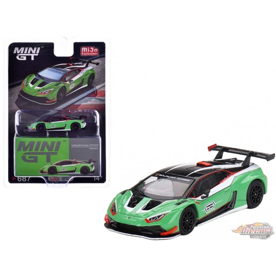 Lamborghini Huracán GT3 EVO 2 Presentation - Mini GT - 1:64 - MGT00687 Passion Diecast